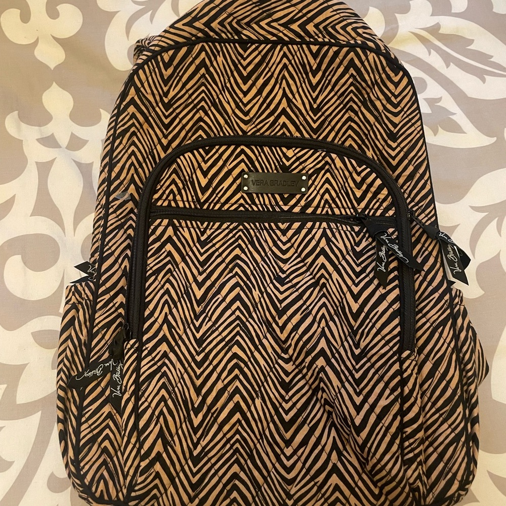 Vera Bradley Brown and Black Backpack
